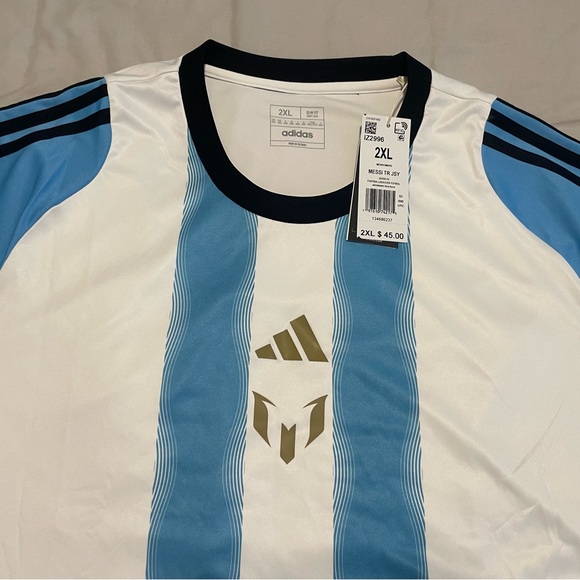 Messi Training Jersey Argentina Adidas Men’s Size 2XL Brand New with Tags - Picture 2 of 4